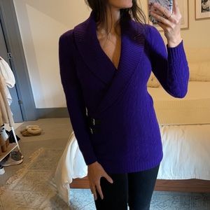 Ralph Lauren Cable Knit V-Neck Sweater